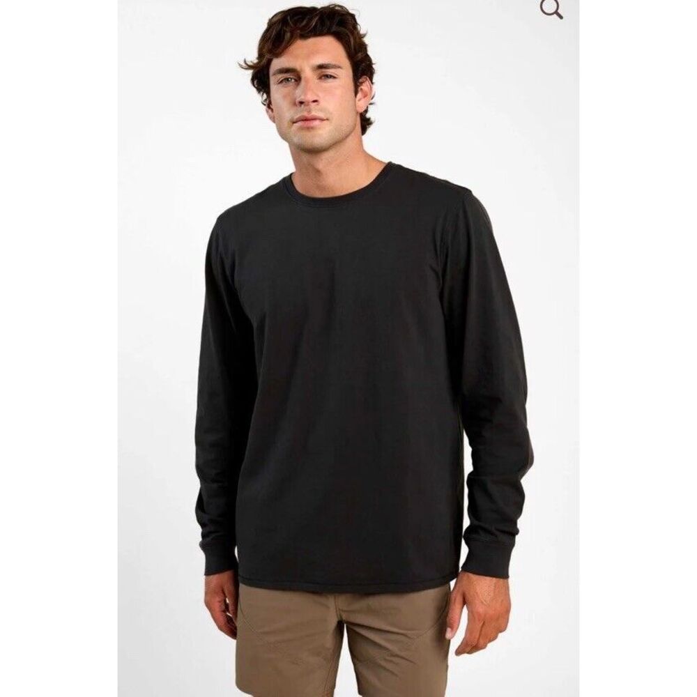 Nuuds Men's Long Sleeve Every Day T Shirt 100% Cotton Comfort Athleasure Size M